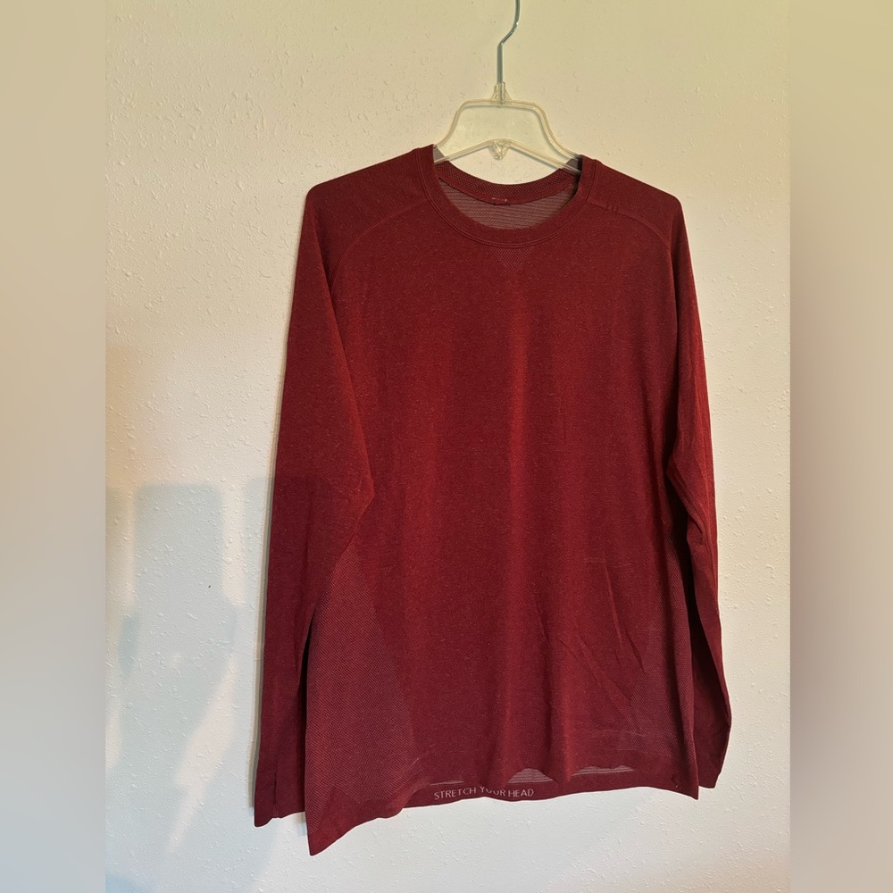Lululemon long sleeve crew shirt cranberry